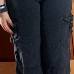 Black Cargo Pants - no zipper